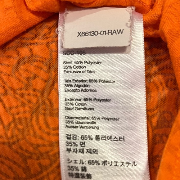 Marmot Orange Floral Long Sleeve Hooded Top | Women’s L - Picture 8 of 8